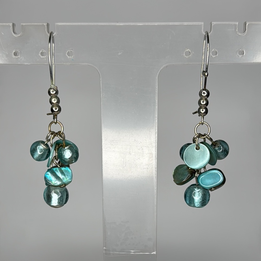 Elegant Blue Dangle Earrings